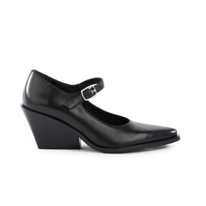 434. SEYCHELLES Sparks Leather Black Mary Jane Pointed Heel $149 EUC Sz 6